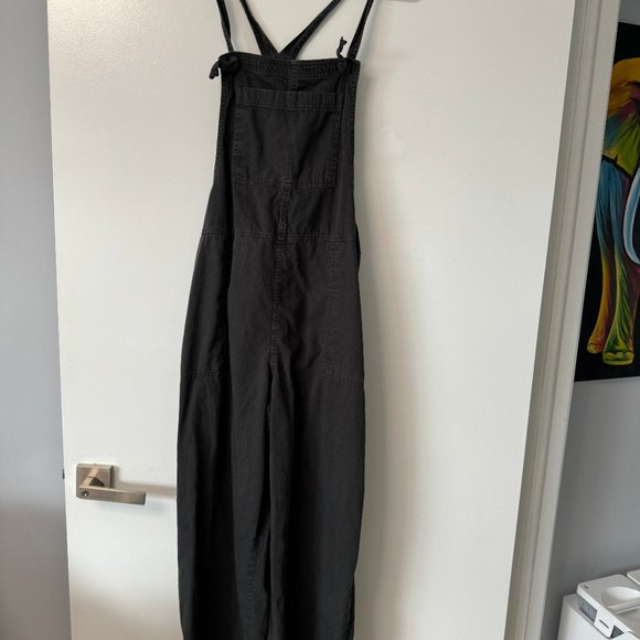 aerie Pants - aerie Black Wide-Leg Overalls Jumpsuit
